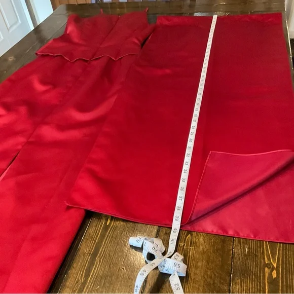 Michaelangelo Red Satin Gown - Picture 14 of 16